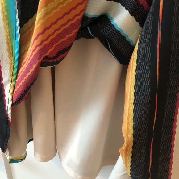 Aztec Stripe Sleeveless Dress L Multicolor Lined NWOT - Picture 4 of 7